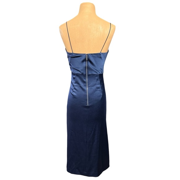 Alice + Olivia, Rushed Navy Blue Midi Dress - Picture 4 of 11